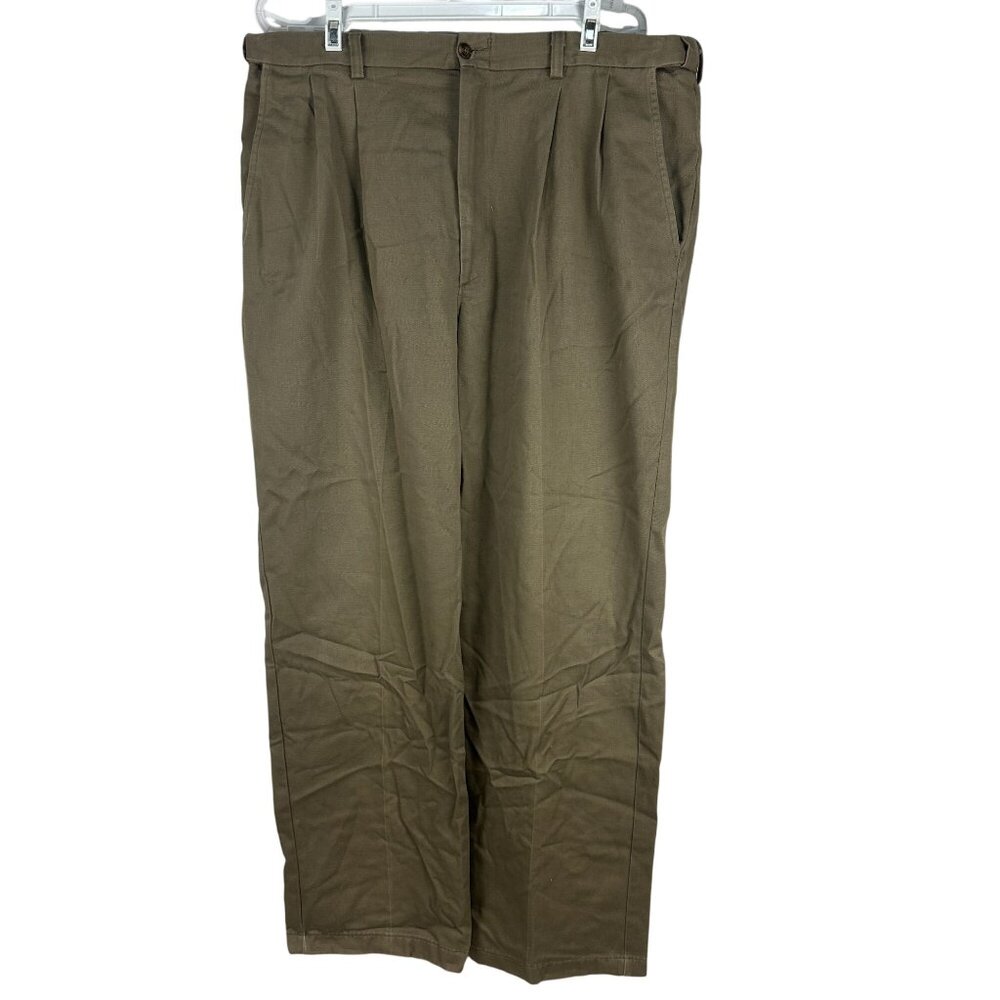 Haggar Black Label Mens Khaki Pants 38x31 Cotton Wrinkle-Free